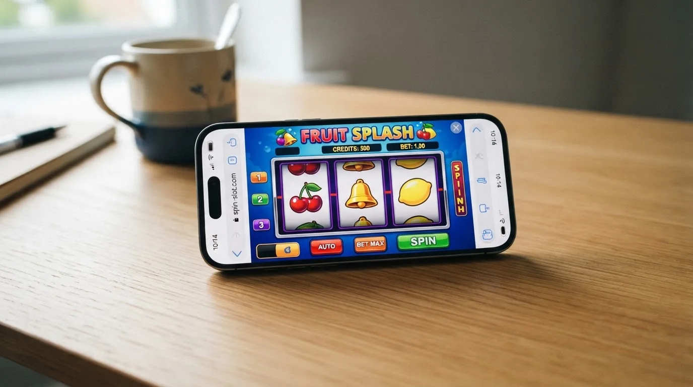 De Club 2000-gokkast geopend in een mobiele browser op een smartphone