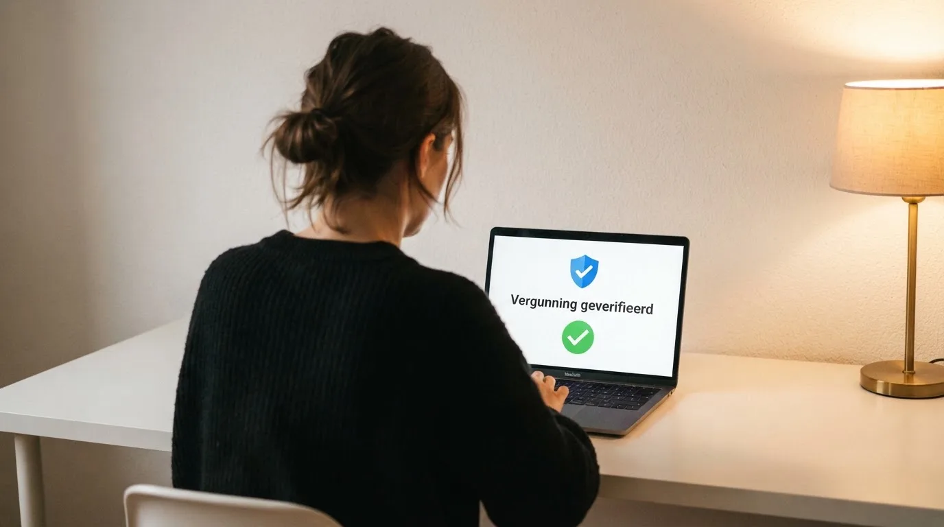 Het logo van de Kansspelautoriteit naast het Cruks-register op een laptopscherm